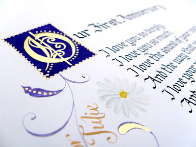 Gothic wedding calligraphy Wedding invitation envelopes in calligraphy