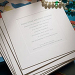 White & ivory invitations