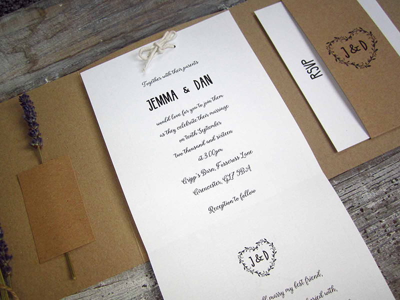 Bespoke wedding invitation designs