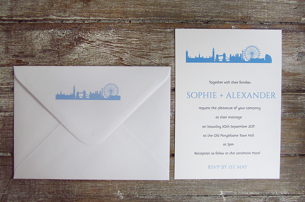 London City Skyline invitation