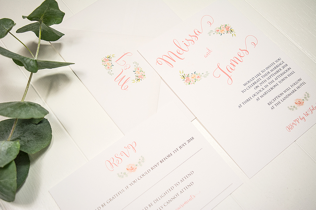 Syon watercolour floral invitation