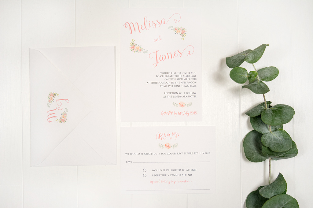 Syon watercolour floral invitation