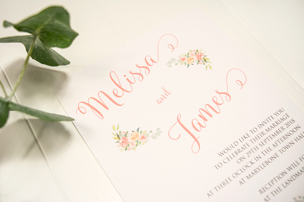 Syon watercolour floral invitation