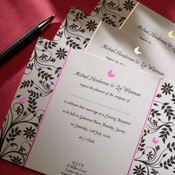 Black Wedding Stationery - Butterfly