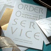 Gold Wedding Stationery - Sophia