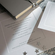 Bond St embossed Wedding Invitation