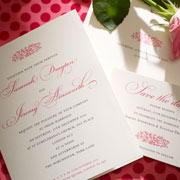 Electra Letterpress Wedding Invitation