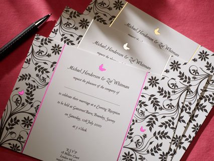 Butterfly wedding invitation
