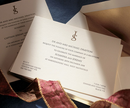 Gilded traditional invitation