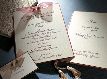 grosvenor ribbon invitation