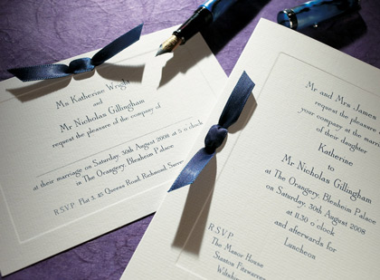 Imperial ribbon invitation