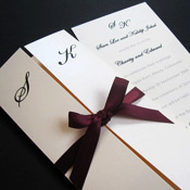 Gatefold ribbon Wedding Invitation - Canonbury