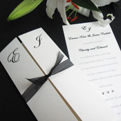 Gatefold ribbon Wedding Invitation - Canonbury