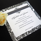 Contemporary Diamante Wedding Invitation - Chelsea