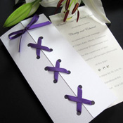 Gatefold ribbon Wedding Invitation - Mayfair