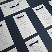 ribbon wedding seating plan