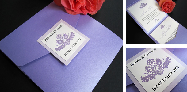 Dorchester pocketfold invitation