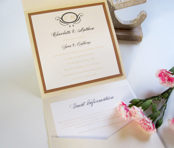 Ritz pocketfold invitation