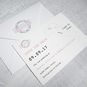 Destination Map Save the Date card