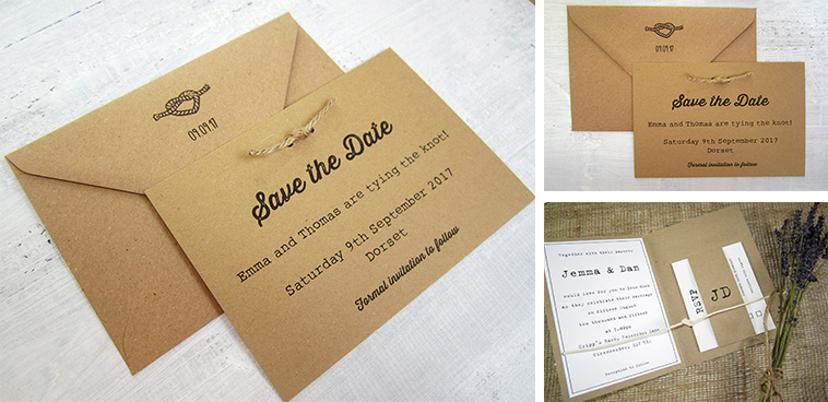 We're Tying the Knot wedding invitation