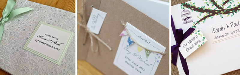 Bespoke vintage wedding guest books