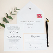 Modern classic wedding invitation