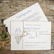 Lavender rustic invitation