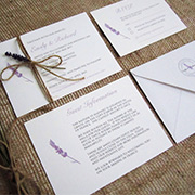 'Lavender Love' rustic stationery suite