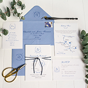 'Monogram wreath classic invitation