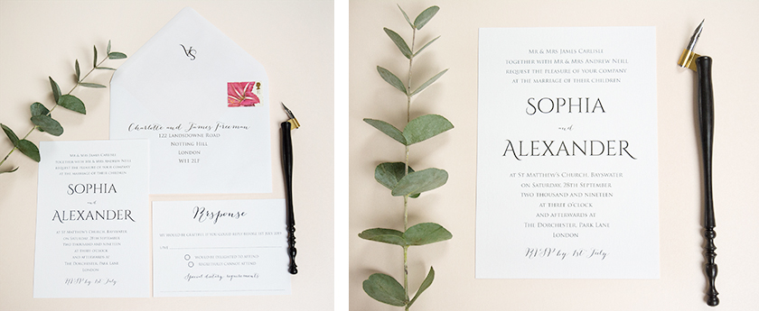 Classic wedding invitation