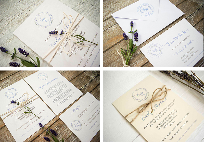 Lavender rustic invitation