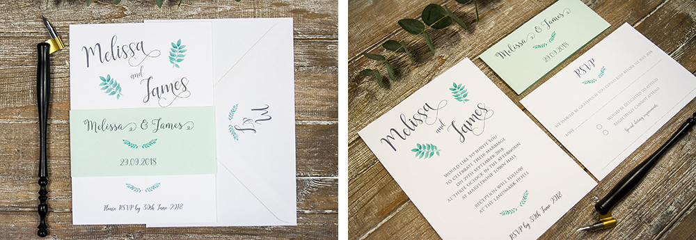 Foliage wedding invitation