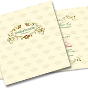 'Holly' Christmas wedding invitation by Xoxo